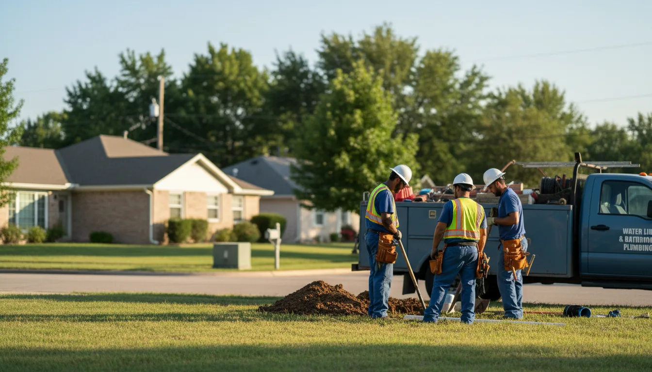 Residential water line and bathroom plumbing service in Creston, IA